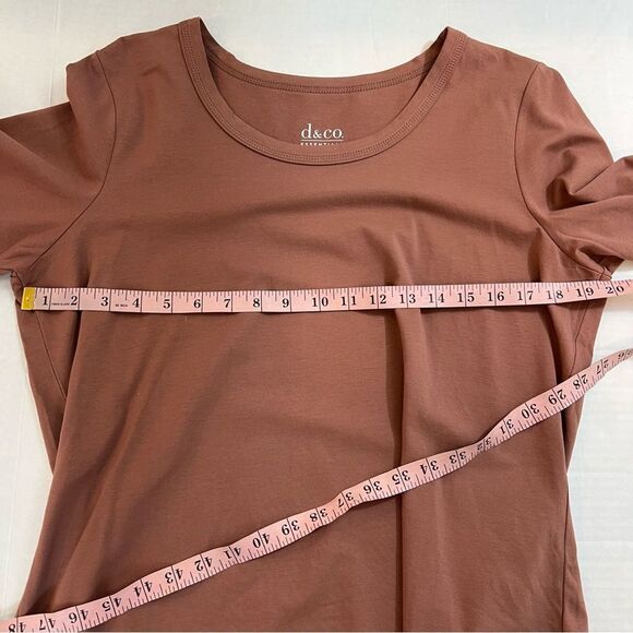 New Denim& Co Perfect Jersey 3/4 Sleeve Round Neck Top | Size M - Picture 7 of 9